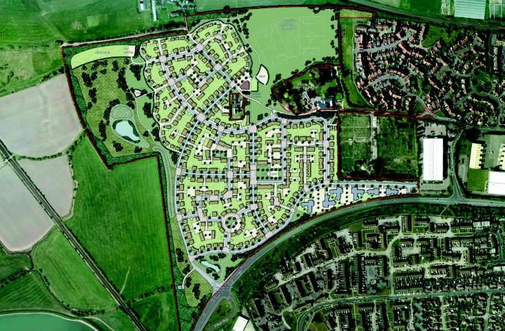 West Sussex, Littlehampton - Land farmed out for brand new housing - Featured Image